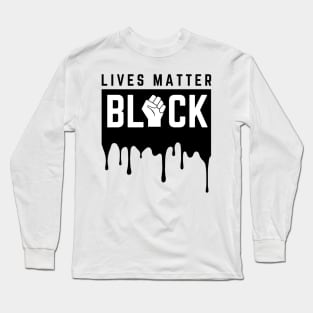 Vintage Black Lives Matter BLM Retro Melanin Black History Month Gift Long Sleeve T-Shirt